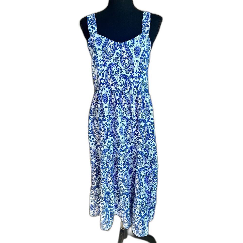 Simply Southern Blue Nautical Print Sundress - Size Small